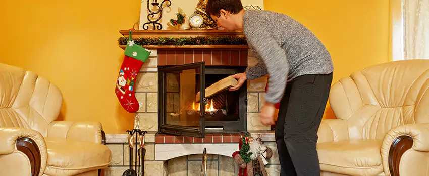 Rusted Metal Fireplace Restoration in Oak Ridge, Florida